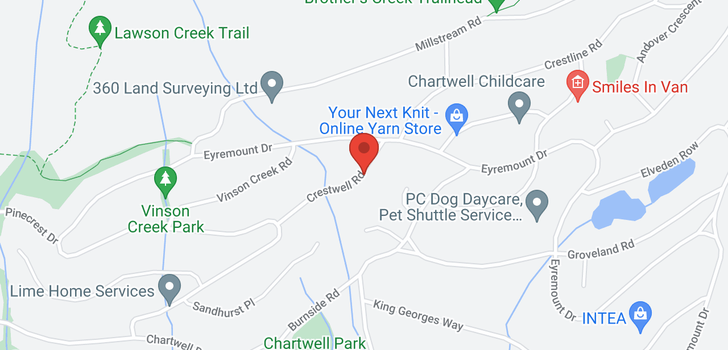 map of 1328 CRESTWELL ROAD